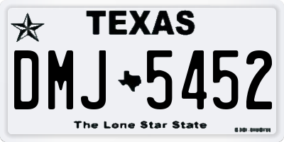 TX license plate DMJ5452
