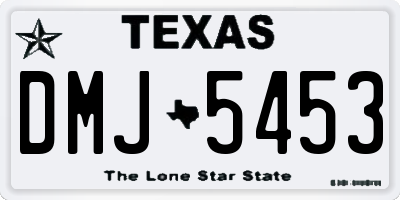 TX license plate DMJ5453
