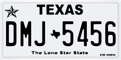 TX license plate DMJ5456