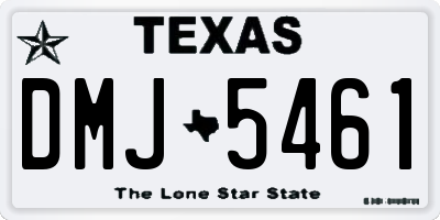 TX license plate DMJ5461
