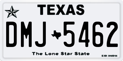 TX license plate DMJ5462