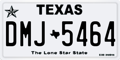 TX license plate DMJ5464