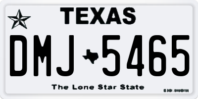 TX license plate DMJ5465