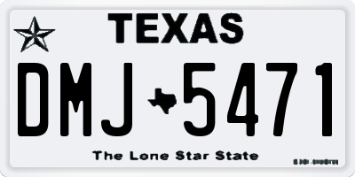 TX license plate DMJ5471