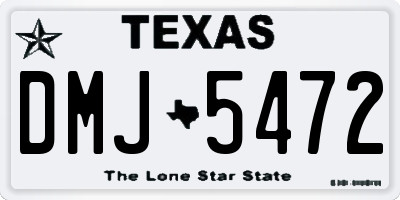 TX license plate DMJ5472