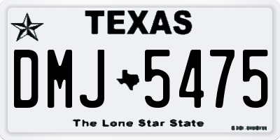 TX license plate DMJ5475