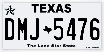 TX license plate DMJ5476