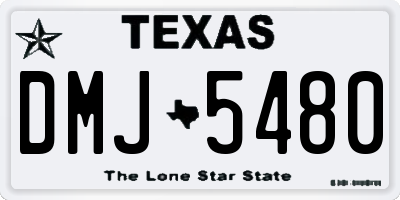 TX license plate DMJ5480