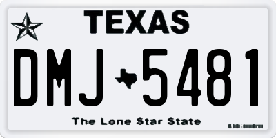 TX license plate DMJ5481
