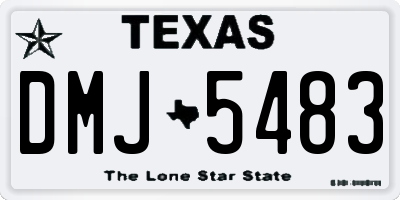 TX license plate DMJ5483