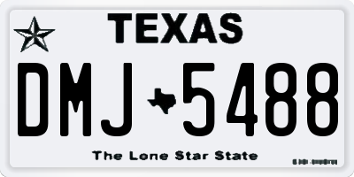 TX license plate DMJ5488