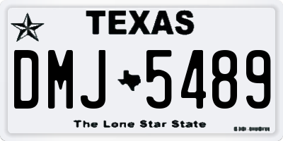 TX license plate DMJ5489