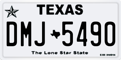 TX license plate DMJ5490