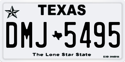 TX license plate DMJ5495