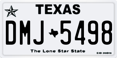 TX license plate DMJ5498