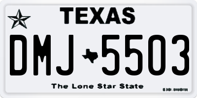 TX license plate DMJ5503