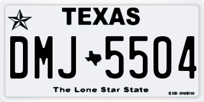 TX license plate DMJ5504
