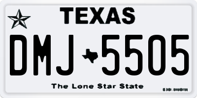 TX license plate DMJ5505