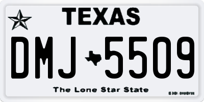 TX license plate DMJ5509