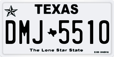 TX license plate DMJ5510