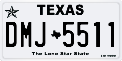 TX license plate DMJ5511