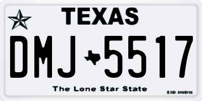 TX license plate DMJ5517