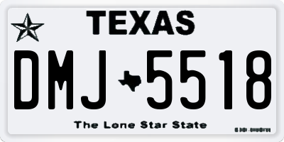 TX license plate DMJ5518