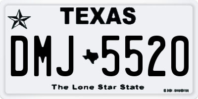 TX license plate DMJ5520