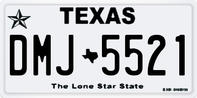 TX license plate DMJ5521