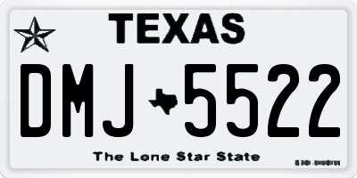 TX license plate DMJ5522