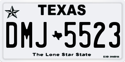 TX license plate DMJ5523