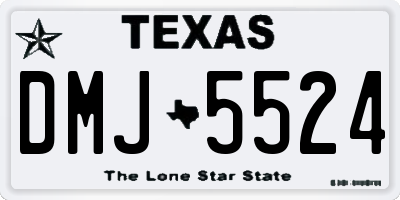 TX license plate DMJ5524