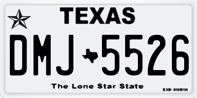 TX license plate DMJ5526