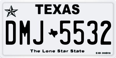 TX license plate DMJ5532