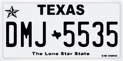 TX license plate DMJ5535