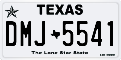 TX license plate DMJ5541