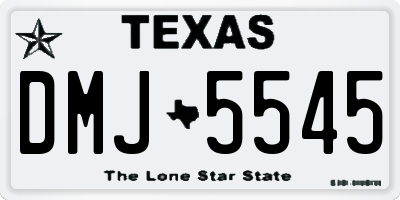 TX license plate DMJ5545