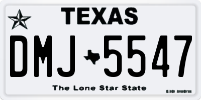 TX license plate DMJ5547