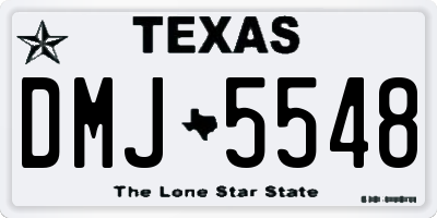 TX license plate DMJ5548