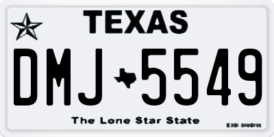 TX license plate DMJ5549