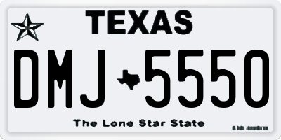 TX license plate DMJ5550