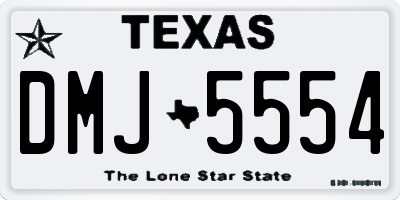 TX license plate DMJ5554