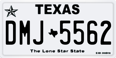 TX license plate DMJ5562