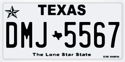 TX license plate DMJ5567