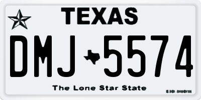 TX license plate DMJ5574