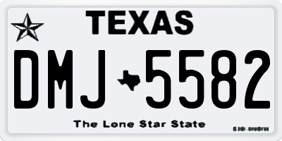 TX license plate DMJ5582