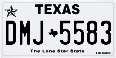 TX license plate DMJ5583
