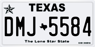 TX license plate DMJ5584