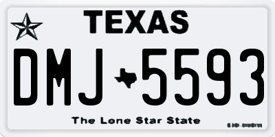 TX license plate DMJ5593