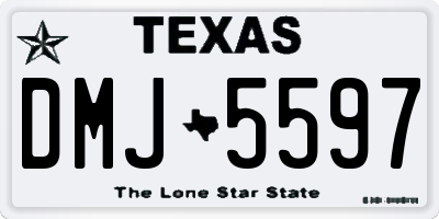 TX license plate DMJ5597